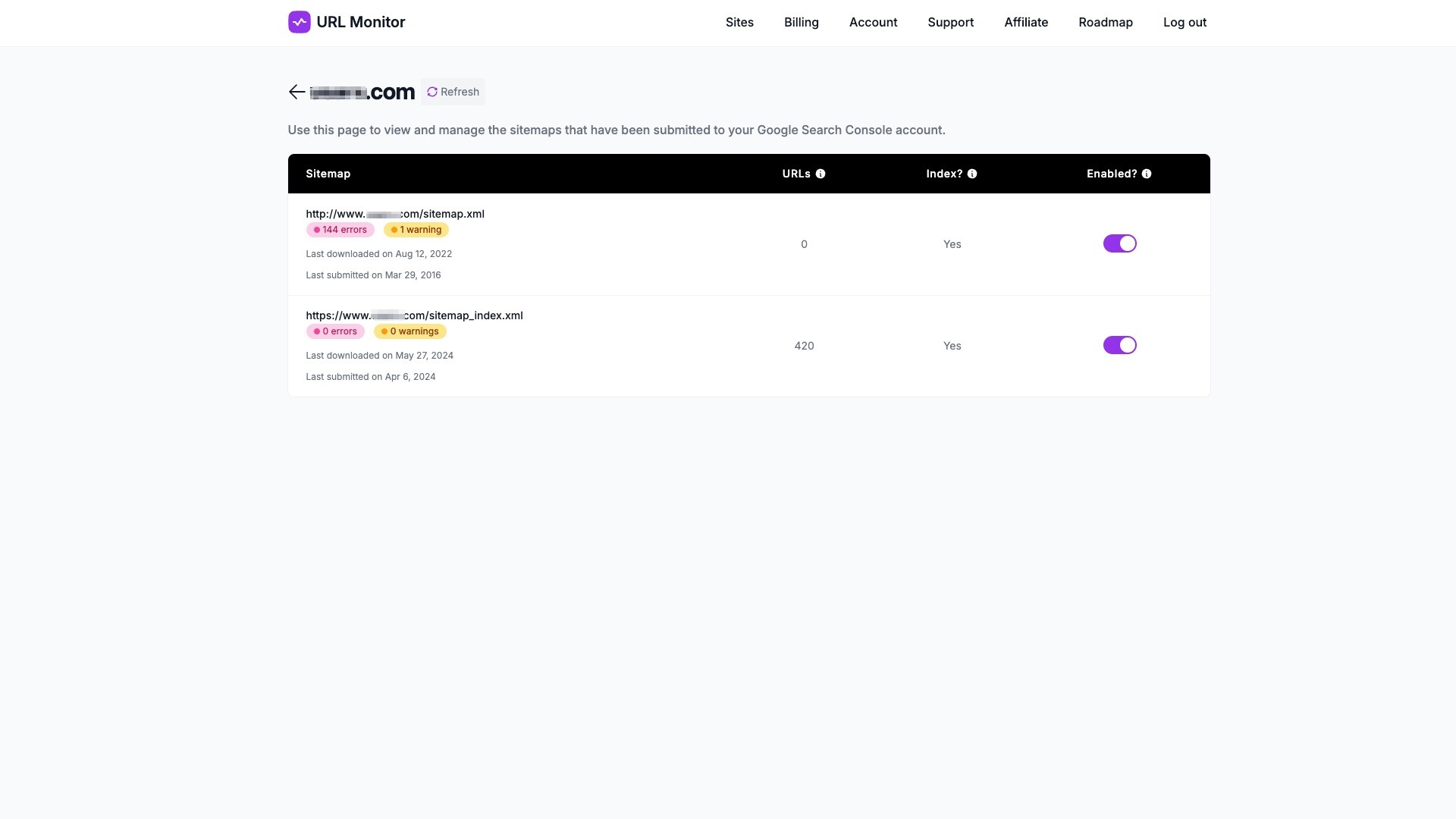 Sitemaps