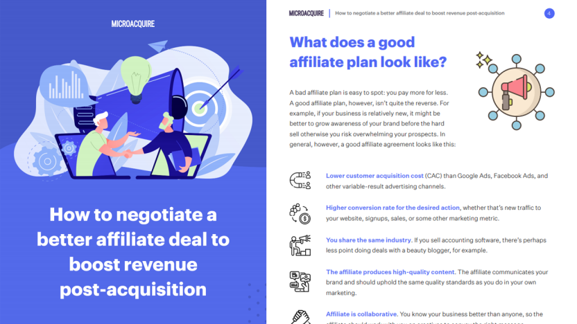 Affiliate program page excerpt