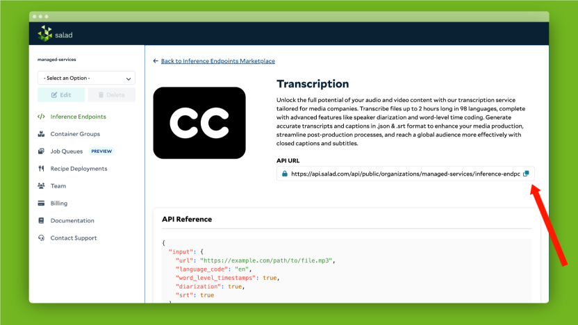 Transcription API