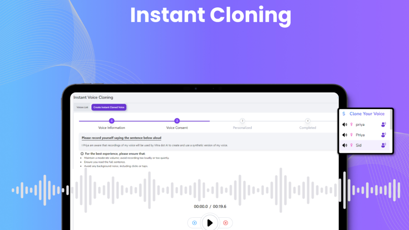 Instant voice cloning